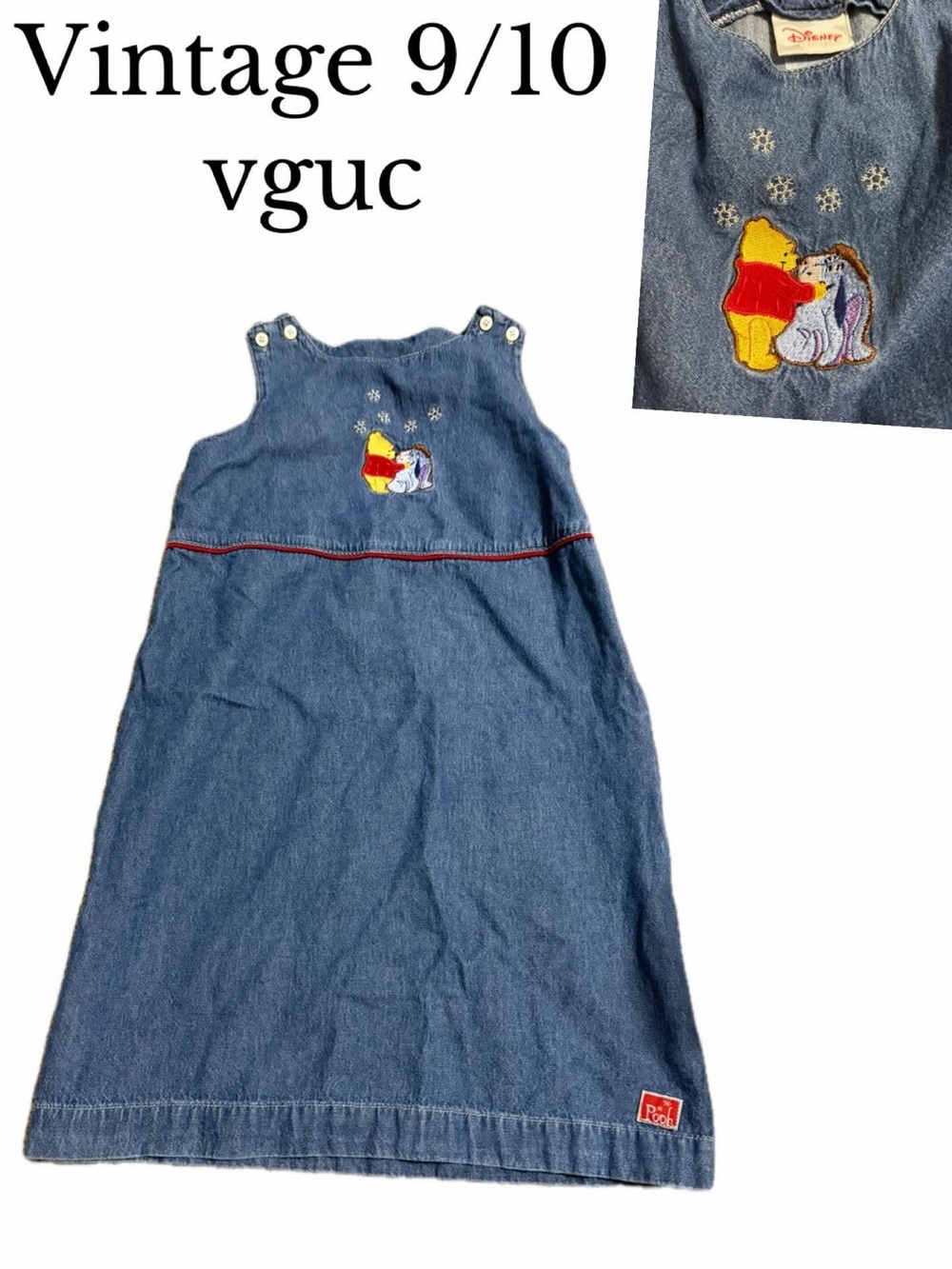 Vintage denim girls Winnie the Pooh dress